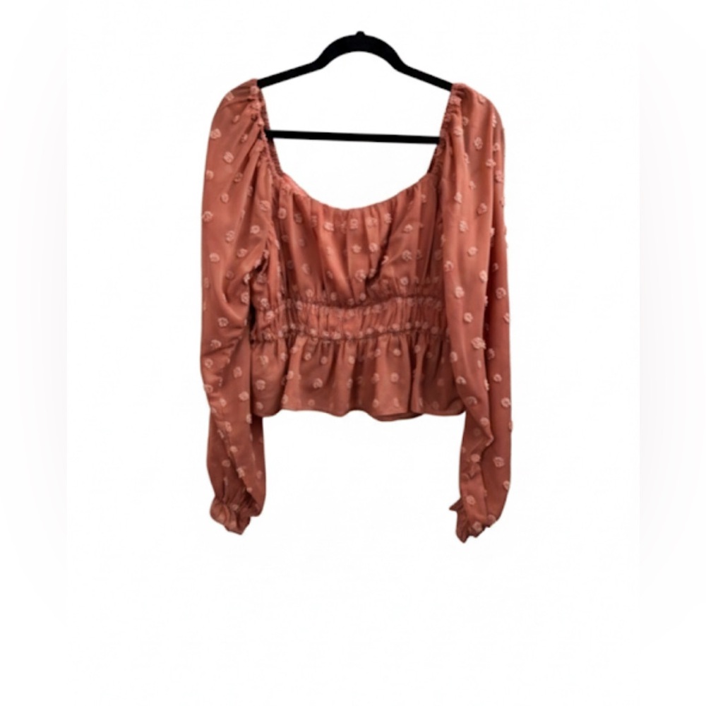Altar'd State Dusty Rose Smocked Blouse
